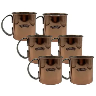 Mixcompany Becher Grasovka Bisongrass Vodka Moscow Mule Becher 6er Set – kupferfarben
