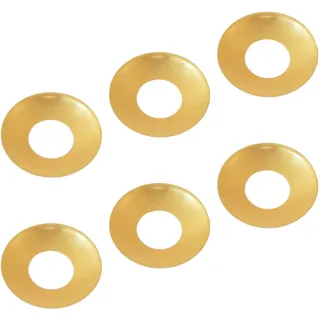 Auswahl Sorte + Menge - Kerzentülle Kerzeneinsatz Kerzenhalter Tropfenfänger aus Metall, für Baumkerzen, Puppenkerzen, Pyramidenkerzen Tafelkerzen und Teelichter - hier 6 Stück Tropfenfänger 17 mm