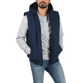 Blend Kurzweste BHElano Praktische Outdoor Weste mit Kapuze und Innentasche blau S (46/48)