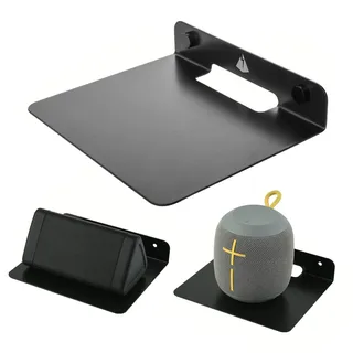 Stronrive Lautsprecher-Wandhalterung, Schwebendes Wandregal Mit Ladekabelloch Für Bluetooth-Lautsprecher, Wandhalterung Für Lautsprecher -Player/Kabelboxen/Spielekonsolen