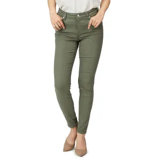 Amazon Essentials Damen Elastische Skinny-Jeans Mit Mittlerer Leibhöhe, Helles Olivgrün, 38 Lang
