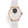 38 mm perl weiß/rosegold, Sport Fluorelastomer-Armband weiß/rosegold