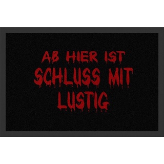 Fußmatte »Rockbites - Fußmatte "Schluss mit lustig" Türmatte Fußabstreifer 54«, Rockbites