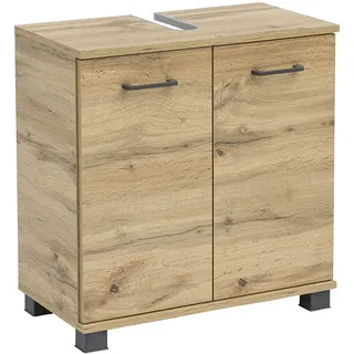 Schildmeyer MÖBELPARTNER Waschbeckenunterschrank Nora 144919 eiche landhaus 59,8 x 32,6 x 63,4 cm