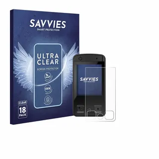 Savvies Schutzfolie für Bosch Kiox 400C | 18 Stück Transparenter Displayschutz Made in Germany Ultra-Klar Displayschutz-Folie
