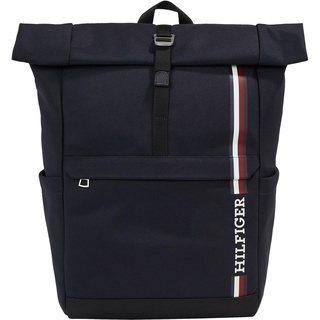 Tommy Hilfiger Herren Rucksack Monotype Rolltop Backpack Handgepäck, Mehrfarbig (Space Blue), Onesize