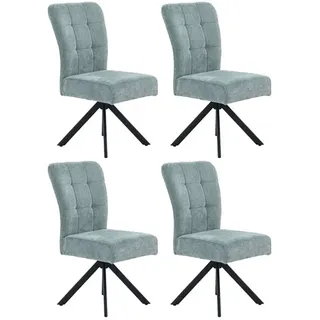 Jockenhöfer Drehstuhl Becky Polyester blau 4er Set
