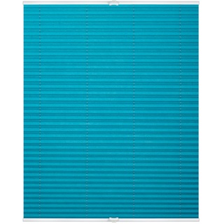 Lichtblick, 45 cm x 130 cm (B x L) in Blau, Plissee Klemmfix ohne Bohren, Sicht-und Sonnenschutz, lichtdurchlässig & blickdicht, Stoff