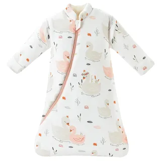 Chilsuessy Baby Schlafsack Winter 3.5 Tog Kinder Schlafsack Ganzjahres Schlafsäcke Jungen Mädchen Schlafsack für Kleinkinder Neugeborene, Schöner Schwan, M (75-90 cm)