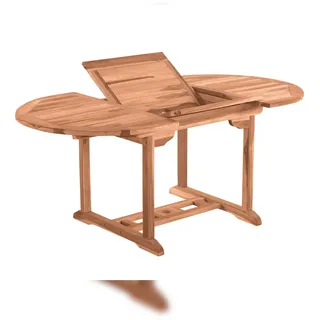 Möbilia Ausziehtisch 170 x 120 x 75 cm braun