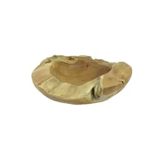 Schale natur Teakholz B/H/L: ca. 30x6x30 cm - natur