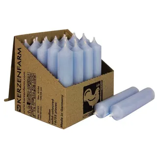 Hahn Kerzenfarm Spitzkerze Otto Kurze Stabkerze 25 Stück Pastell-Blau blau
