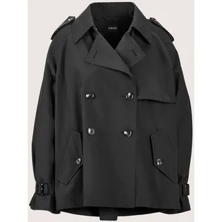 Madeleine Oversized Kurztrench mit Raglanärmeln in schwarz | Gr.: 38