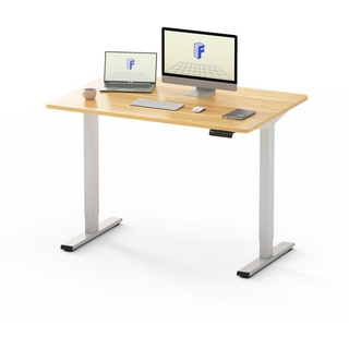 FLEXISPOT EF1 120x80cm Elektrisch Höhenverstellbarer Schreibtisch Schnelle Montage Memory Handsteuerung Sitz-Stehpult für Büro(weiße)