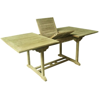 Teak Tisch Gartentisch ausziehbar 180/120x95x75cm