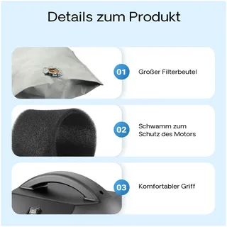 Wiltec Teichsauger 1400 W, 30 L Füllmenge, mit 2 Schläuchen, Poolsauger Schlammsauger Teichschlammsauger Nass Trocken Sauger mit Entleerungsautomatik