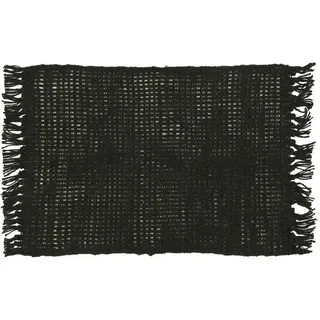 ib laursen Setzgedeck m/Fransen schwarz Jute; B: 35 L: 50