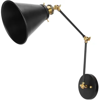 Vintage-industrie-wandleuchte Mit E27-fassung, Verstellbarem Metallarm, Nachttischlampe, Ac 85–265 V