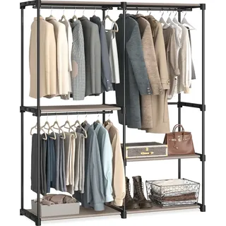 Songmics Garderobenständer offen 138 x 43 x 182 cm Braun