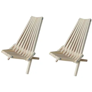 Gartenstuhl EcoStuhl Skandinavischer Massiv Holz Hersteller SET - 2 Stück