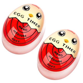 Lotvic Egg Timer, 2 Stück Eieruhr lustig, Eieruhr zum Mitkochen,Egg Timer Harz, Eierkocher für 3 Härtegrade, für ins Wasser, mit Farbwechsel,Sichere Ungiftige, Haltbare Eieruhr