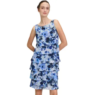 Vera Mont Cocktailkleid mit Volant in Dunkelblau/Blau | Gr.: 36