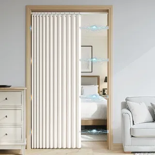 DSSHENGDS Anpassbar Badezimmer aus wasserdicht beschwerer duschvorhang,faltbar Vorhang dusche,für Badewanne Bad Schlafzimmer-Beige-70x180cm