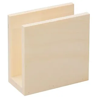 Serviettenhalter aus Holz, 12 x 12 cm