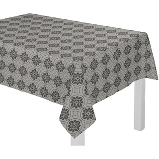 Tischdecke ADAM "Romantic Puligny" Tischdecken Gr. B/L: 145 cm x 220 cm, oval, schwarz Tischdecken