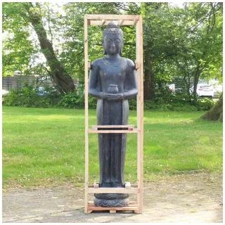 Oriental Galerie Dekofigur XXL Lebensgroße Buddha Garten Steinfigur 190 cm (1 St), Wetterfest, groß, Garten grau