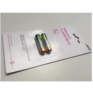 Telekom Telefon Akku für Telefone 2er-Blister wiederaufladbare Batterien AAA-Akku 1,2V/850mAh (40246754)