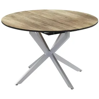 Vicco Esstisch Loyd 120 x 76.5 cm ausziehbar Eiche rustikal/Grau