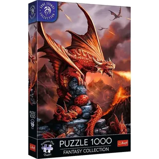 Trefl Puzzle Anne Stokes, Feuerdrachen, 1000 Teile, Premium Plus Puzzle, 1000 Puzzleteile, Made in Europa bunt
