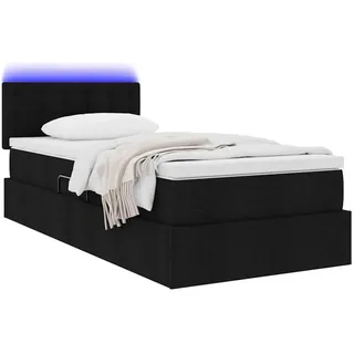 vidaXL Bett 90 x 200 cm Schwarz
