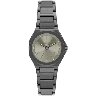 Armani Exchange Watch For Women, Quarz-Dreizeigerwerk und 34 mm Gehäusegröße mit Edelstahl- oder Lederarmband