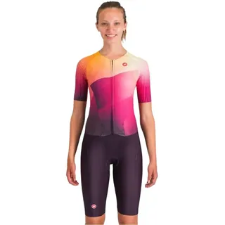 Castelli Free San Remo 3 Rosso Corsa Damen Kurzarm-trisuit - L