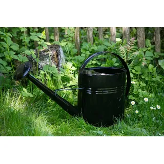 KUHEIGA Giesskanne 10 Liter Schwarz Metall Zinkkanne Verzinkt Zink Kanne Gießkanne