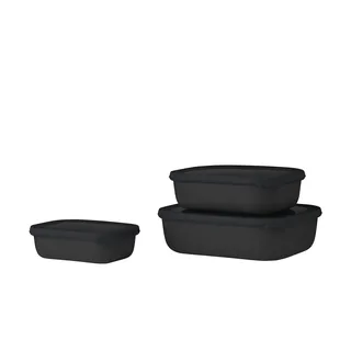 Mepal Cirqula rechteckig nordic black 0,5 l 3-teilig