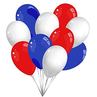Premium Luftballons Fussballdeko - Made in DE - 100% Naturlatex & 100% biologisch abbaubar - 15 Stück -Ballons als Fanartikel, Fußball, Länder - für Helium geeignet - twist4® (blau/rot/weiß, 15)
