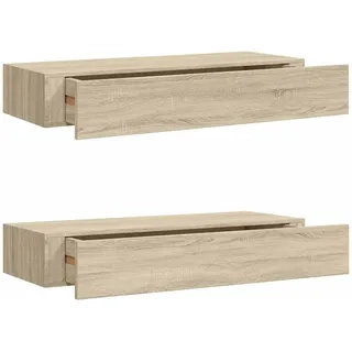 vidaXL Wandregal 60 x 23,5 x 10 cm Braun