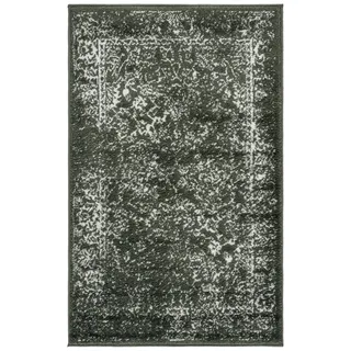 Safavieh Akzent-Teppich 76 x 122 cm - Adirondack Collection - Transitional Design, Dunkelgrün & Elfenbein, Pflegeleichte Synthetikmischung, Ideal für Wohnzimmer, Schlafzimmer, Büro