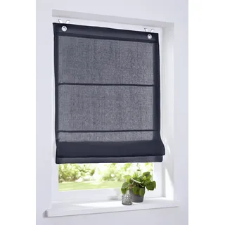 Kutti Raffrollo Metis 80 x 140 cm blaugrau