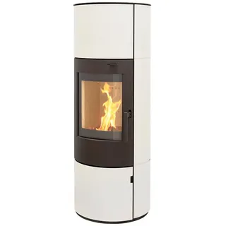 Thermia Kaminofen München XL Stahl creme weiß, 7 kW, Dauerbrand weiß