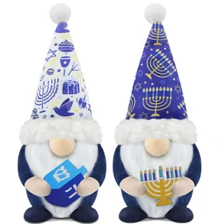 Gehydy Weihnachtswichtel Chanukka Dekoration 2er Set Hanukkah Wichtel Figuren Bauernhaus Decorations Zubehör für Home Küche