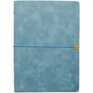 WANLIAN Notizbuch A5 Nachfüllbar, PU-Leder, A5 Ringbuch, 6 Ringe, Mit 80 Blatt/160 Seiten, 170mm x 230mm
