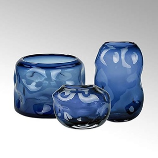 Lambert - Vase, Blumenvase - Carracci - Glas - Petrol/blau - (ØxH) 19 x 29 cm