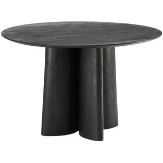 Mid.you Esstisch, Schwarz, Holz, Mangoholz, massiv, rund, 120x76x120 cm, Esszimmer, Tische, Esstische, Esstische rund