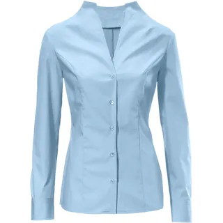 Heine Stehkragen-Bluse blau 36