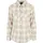 Turnup Checked Langarmhemd White Sand Light Taupe 4XL