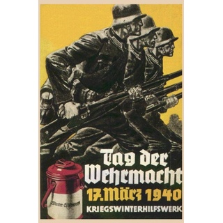 Schatzmix Tag Der Wehrmacht 1940 Deutscher Wand Retro Eisen Poster Malerei Plaque Blech Vintage Personalisierte Kunst Blechschild, 20x30 cm